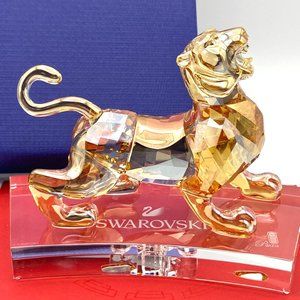 Swarovski Zodiac of Tiger yellow crystal Mint in Box COA CB1555
